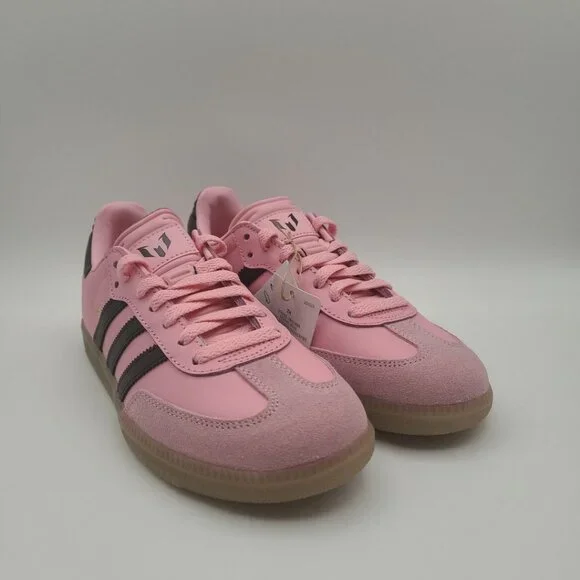 Adidas Samba Messi J Youth Size 6Y Pink Black Indoor Futbol Soccer Shoes JR0424