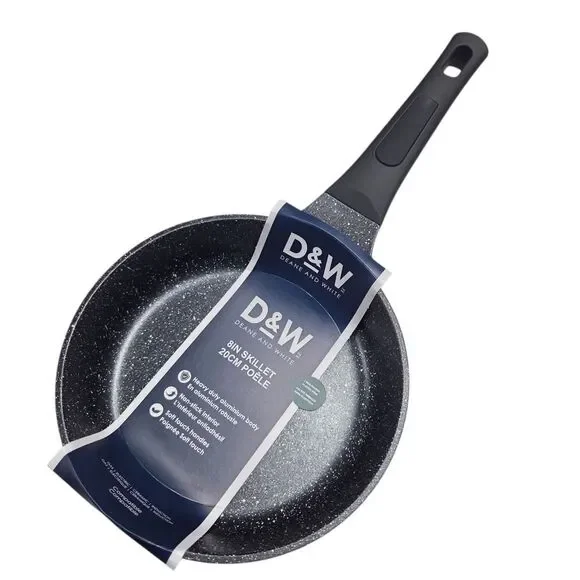 D&W Deane And White Cookware 8in Frying Pan Skillet Nonstick‎ Interior Black
