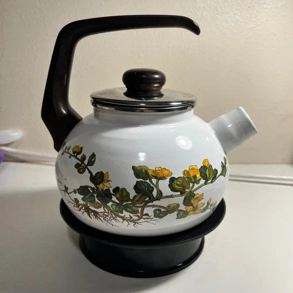 Villeroy & Boch Botanika Tea Kettle White Floral Lysimachia Nummularia Germany