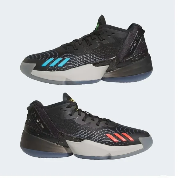Adidas Boys D.O.N. Issue 4 HQ3451 Black Basketball Shoes Size 6.5 XBOX Special E