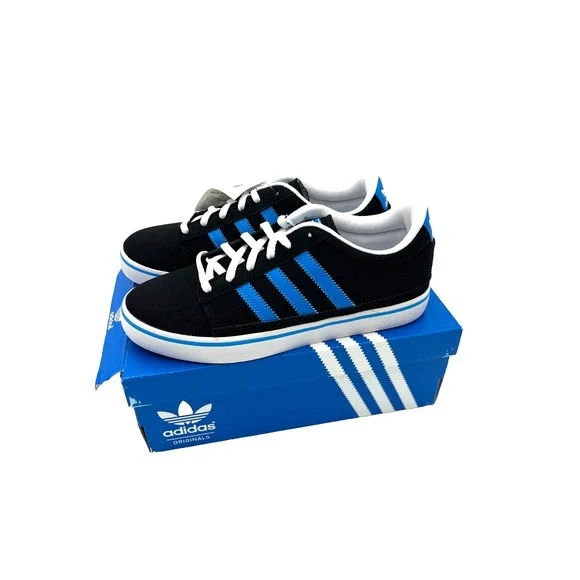 Adidas Kids Rayado J Shoes Sneakers Skateboard Size 7 Black‎ & Blue