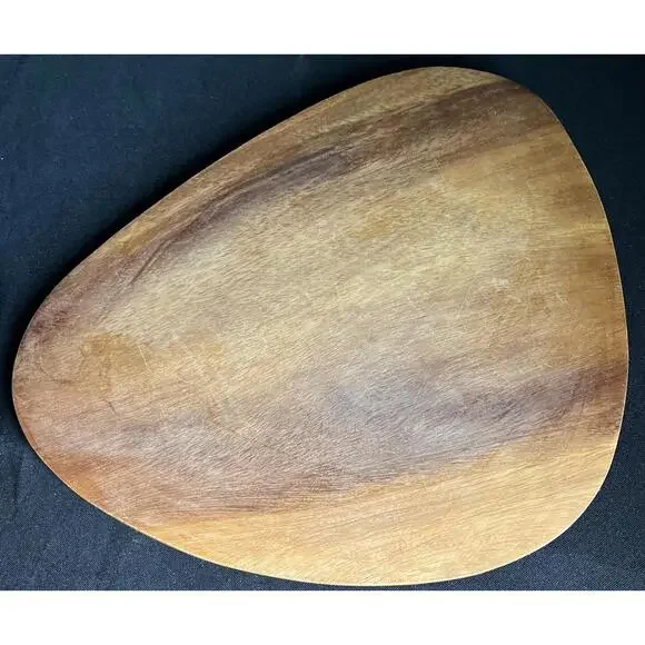 Made in Haiti Vintage“Mountain Maid” Teak Wood Wooden Cutting Board 12” x 11”