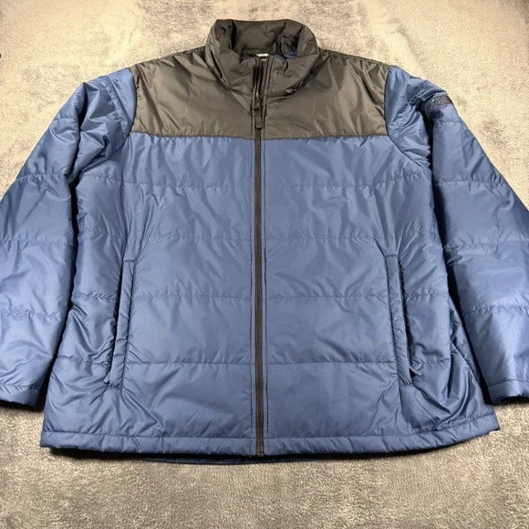 The North Face Mens XXL Blue Black Two Tone Everyday Insulated Puffer‎ Jacket