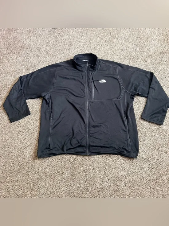 The North Face Men's 4XL Black Lightweight Full Zip Soft Shell Jacket- READ DESC