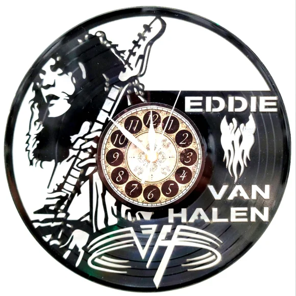 EDDIE VAN HALEN vinyl record clock