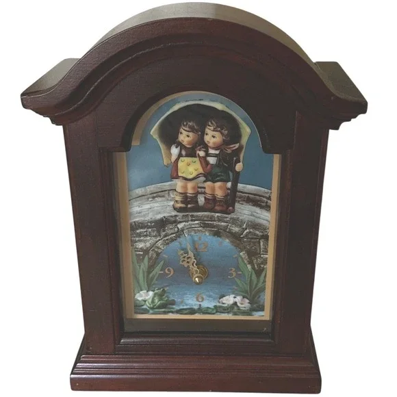 Vintage Danbury Mint Stormy Weather Mantel Clock Hummel Goebel 1991 Grandmacore