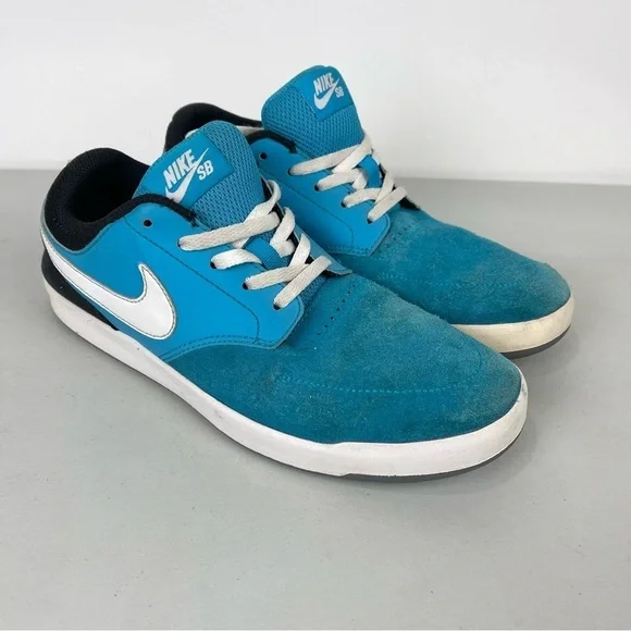 Nike SB Fokus Low Top Sneakers Teal Black GS Youth Size 6.5Y Unisex Skate Shoes