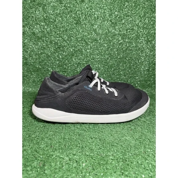 Olukai Men Size 10 MOKU Pae Black White Mesh Slip On Comfort Shoe Casual Sneaker