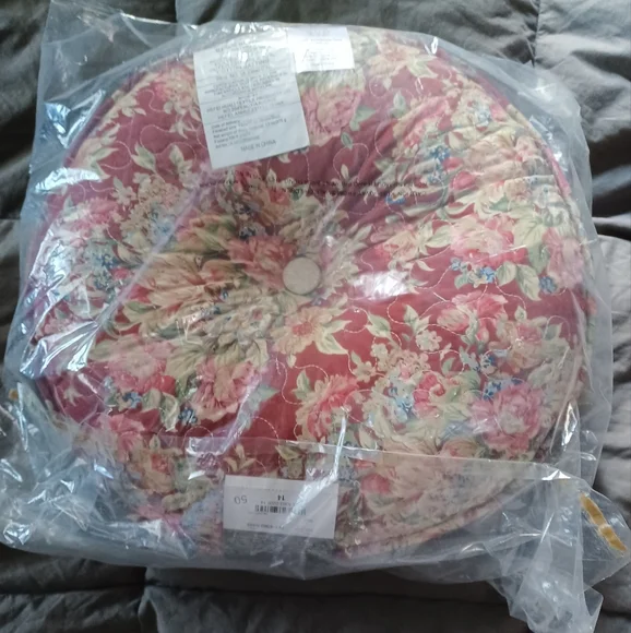 Reversible floral Boho farmhouse floor Pillow or cushion for stool