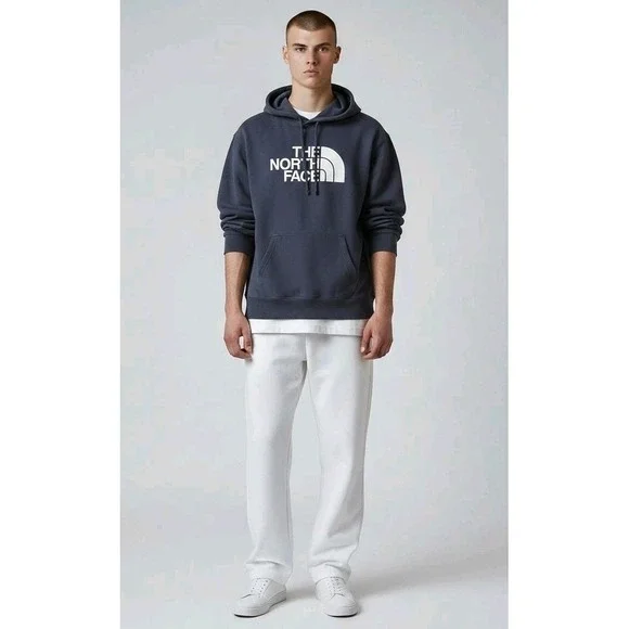 The North Face Navy Blue Half Dome Pullover Hoodie Sweatshirt Athleisure SZ S