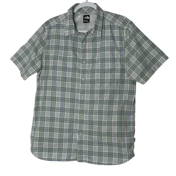 The North Face Shirt‎ Mens Large Plaid Short Sleeve Pocket Outdoor Classic