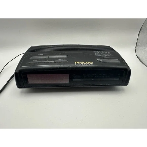 PHILCO AM/FM Clock Radio Cassette Player Model 789K w/ Battery Backup‎ Tested