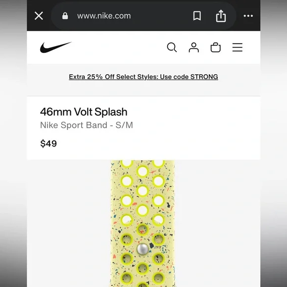 Apple‎ Watch x Nike Volt Splash Band (like new)