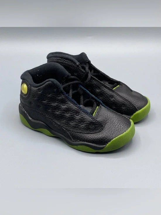 Jordan Retro 13 Kids Black and Green​