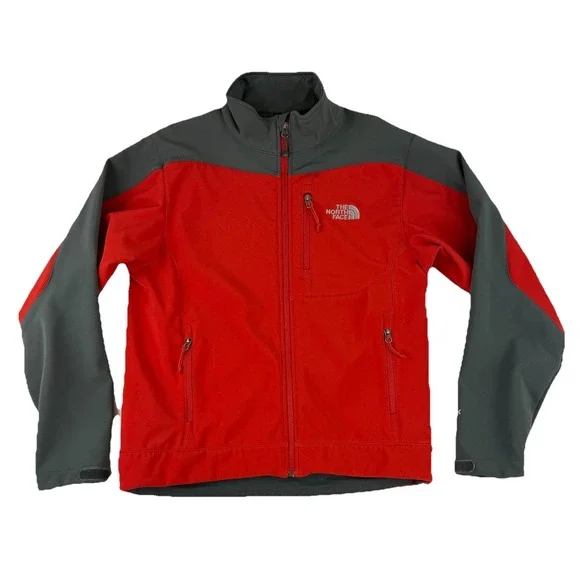 The North Face‎ TNF Apex Bionic Soft Shell Jacket Small Red and Black Full Zip