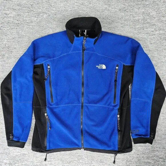 Vintage The North Face Gore Windstopper Fleece Jacket Men's L Zip Blue Gorpcore