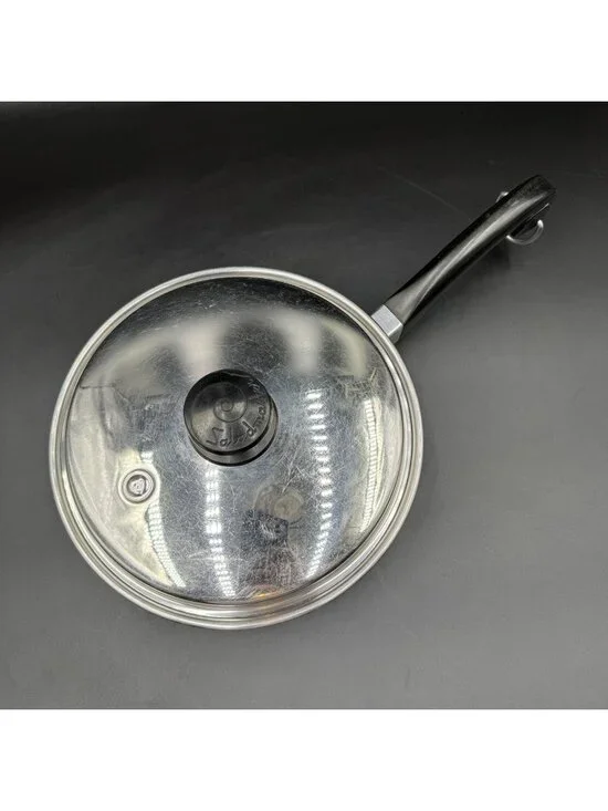 Vintage Saladmaster 18/8 Tri-Clad Stainless Steel Saucepan W/Lid Cookware