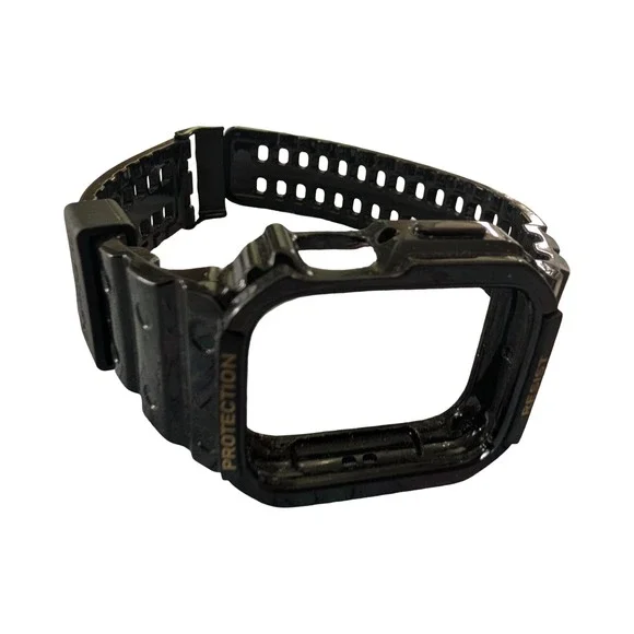 amBand Apple Watch Case Strap Black 42/44/45mm Rugged Tactical Techwear