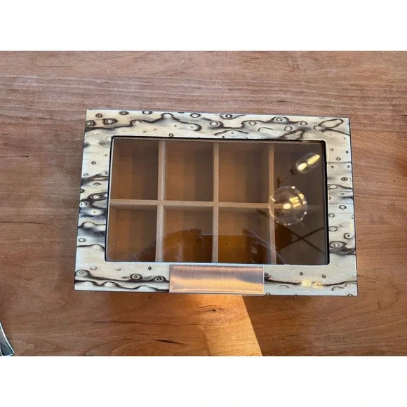 Burl Wood Watch Display Case Box- 8‎ slots