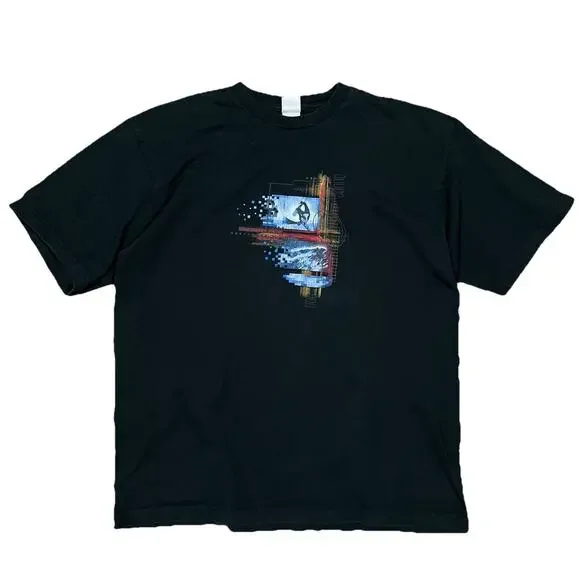 Vintage The North Face Snowboarder Snowboarding Black T-Shirt Men’s XL Y2K
