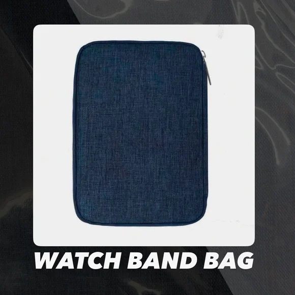 NWT Navy Blue Nylon Watch Band Bag