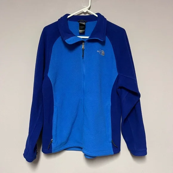 NORTH FACE 2 Tone BLUE Fleece JACKET Men