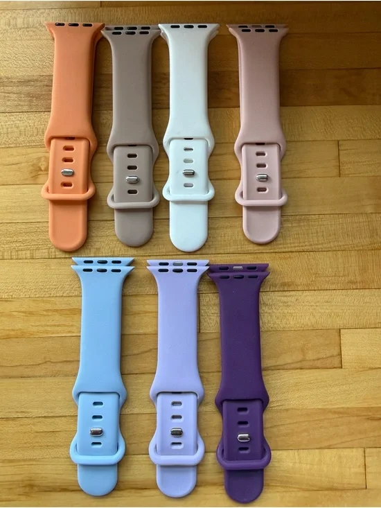 Silicone Replacement Apple Watch Bands - Assorted Colors