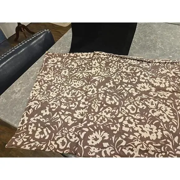 Floral Brown and Cream Accent Pillow 18x18