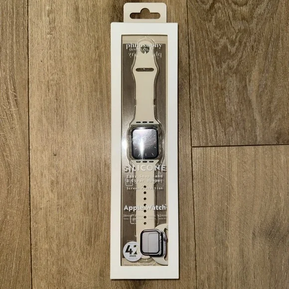 Silicone Watch Band + Clear Bumper For Apple Watch