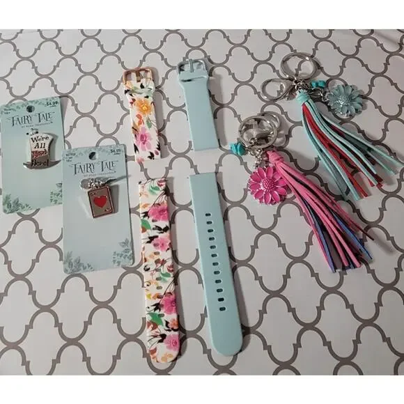 Galaxy Watch Straps, Alice and Wonderland Charms, and Keychains