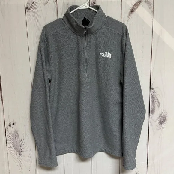 The North Face Men’s L Cap‎ Rock Textured 1/4 -Zip Fleece – Smoke Pearl