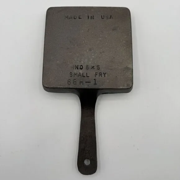Vintage BSR 5x5 Small Fry 68H-1 Cast Iron Skillet Restored Seasoned
