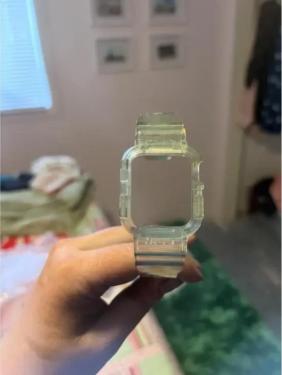 Transparent Clear Plastic Watch Case with Strap