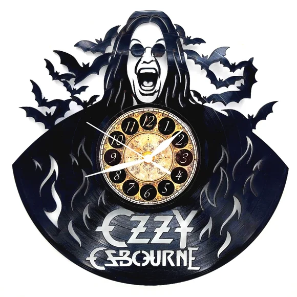 OZZY OSBOURNE vinyl record clock
