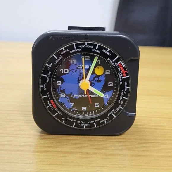 Casio TQ-130U Quartz World Time Vintage Alarm Clock Toshiba