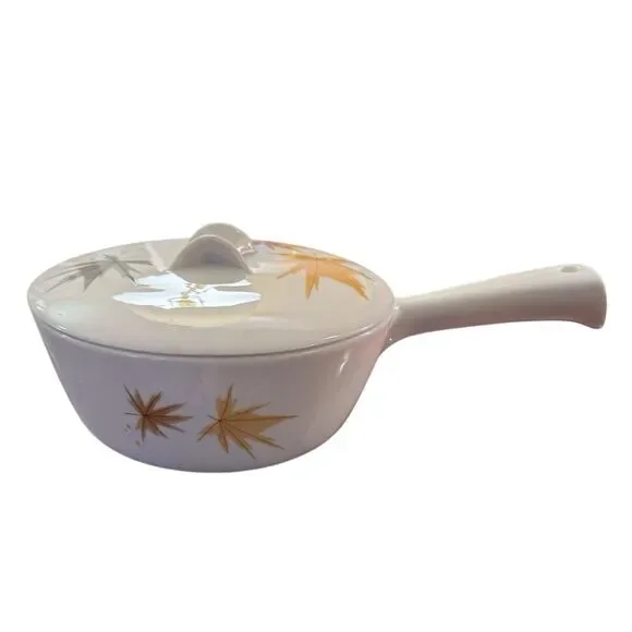 Iroquois China Ben Siebel Harvest Time Leaf Pattern Ceramic Pot