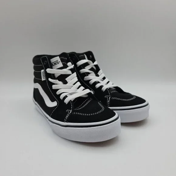 Vans Filmore Hi Youth Size 2Y Black White Skateboarding Shoes VN0A5HZDIJU1 New