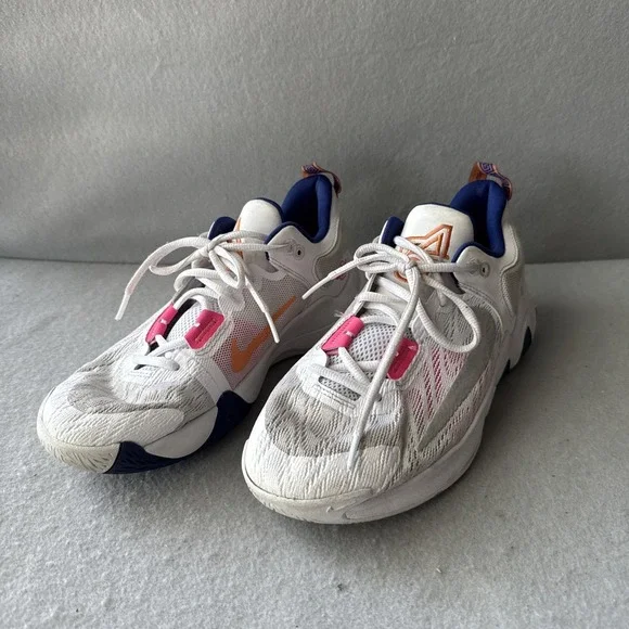 Nike Boys Giannis Immortality 2 DQ1943-102 White Basketball Shoes Sneakers Sz 7Y