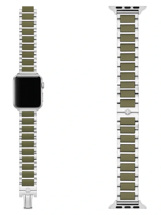 Tory Burch The Kira Green Stainless Steel Bracelet Band -Apple Watch 38mm-46mm