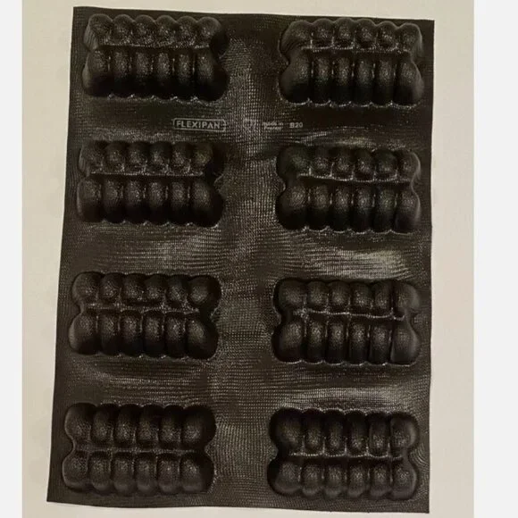 Demarle Flexipan Ridged Loaf Nonstick Baking Mold Cake Pan France 8 Wells B20