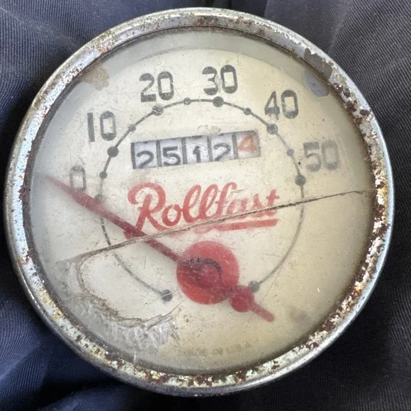 Vintage Original Rollfast 0-50 MPH‎ Bicycle Speedometer