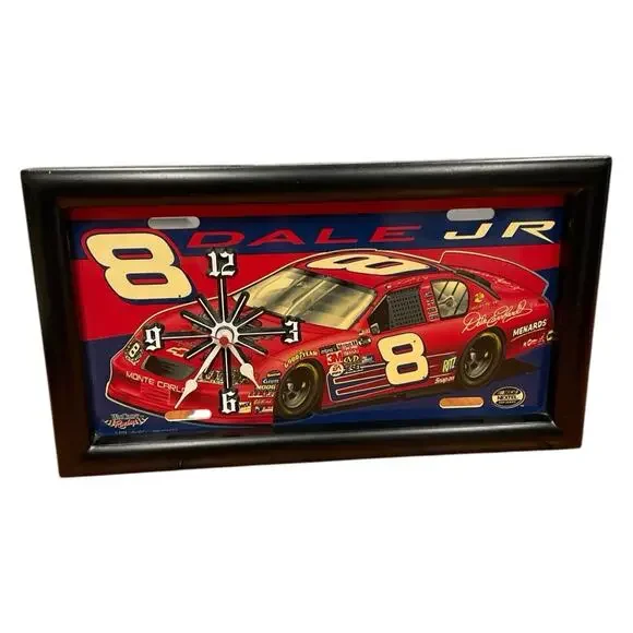NASCAR Dale Earnhardt Jr License Plate Wall‎ Clock Works 2005 DALE JR Hendricks