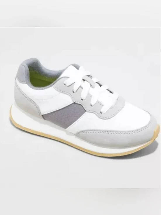 Cat & Jack Kids' White and Gray Casual Sneakers