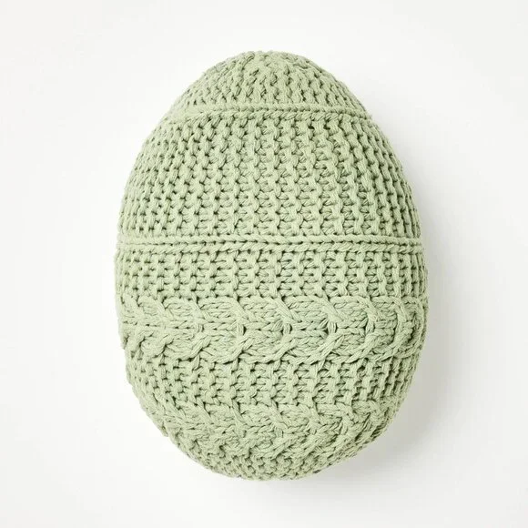 Shaped Crochet Egg Throw Pillow – Threshold Studio McGee‎ Target Easter 2024