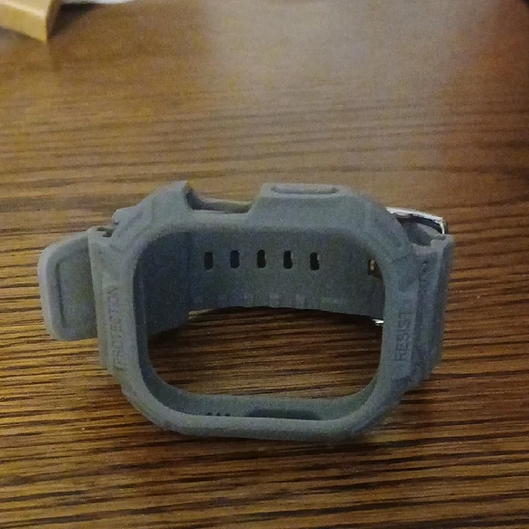 Minimalist Gray Smartwatch Case with Ventilation