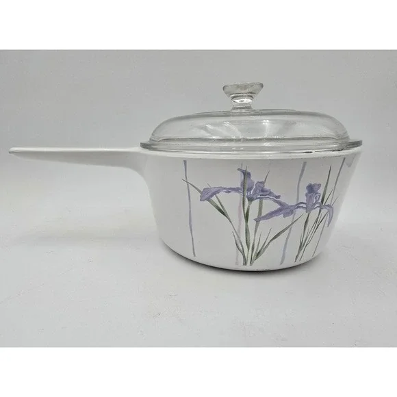 Corning Ware Corelle Shadow Iris 1.5L Saucepan S-1.5-B with pyrex Glass Lid