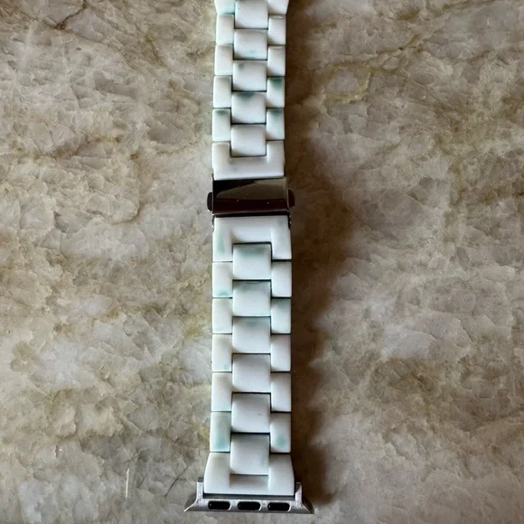 NWOT White and Silver Wearable Band