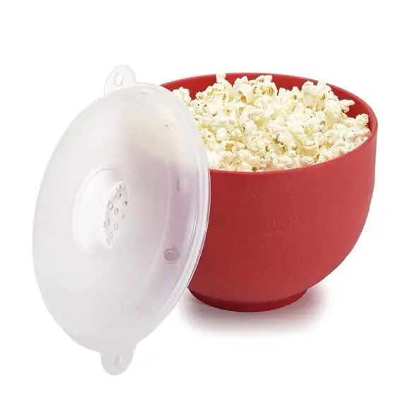 Goodful Silicone Popcorn Popper, Collapsible Hot Air Microwavable Popcorn Maker