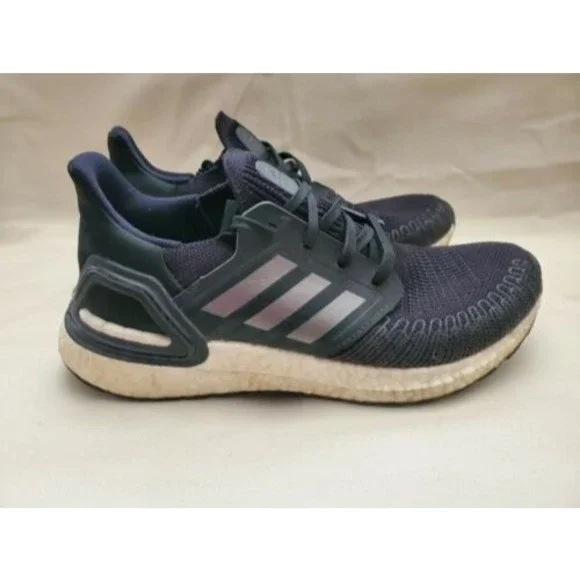 Adidas Ultra Boost 20 Youth Size 6.5 Core Black White Silver EG4862 Retail $160