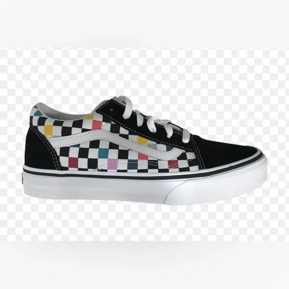 Vans Kids Black and White Old Skool ‘Party Checker’ Sneakers Size 6.5
